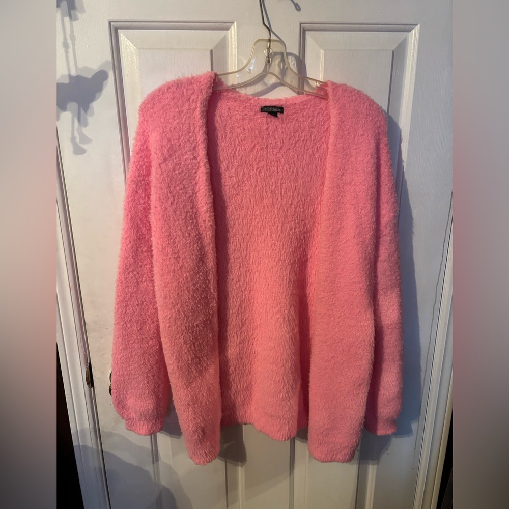 Wild Fable Fuzzy Pink Cardigan